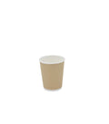 KRAFT 8oz 80mm Corrugated Hot Paper Cup - CHPC-90-8K