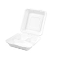 9*9" Sugarcane Clamshell   3-Compartment - CS-993