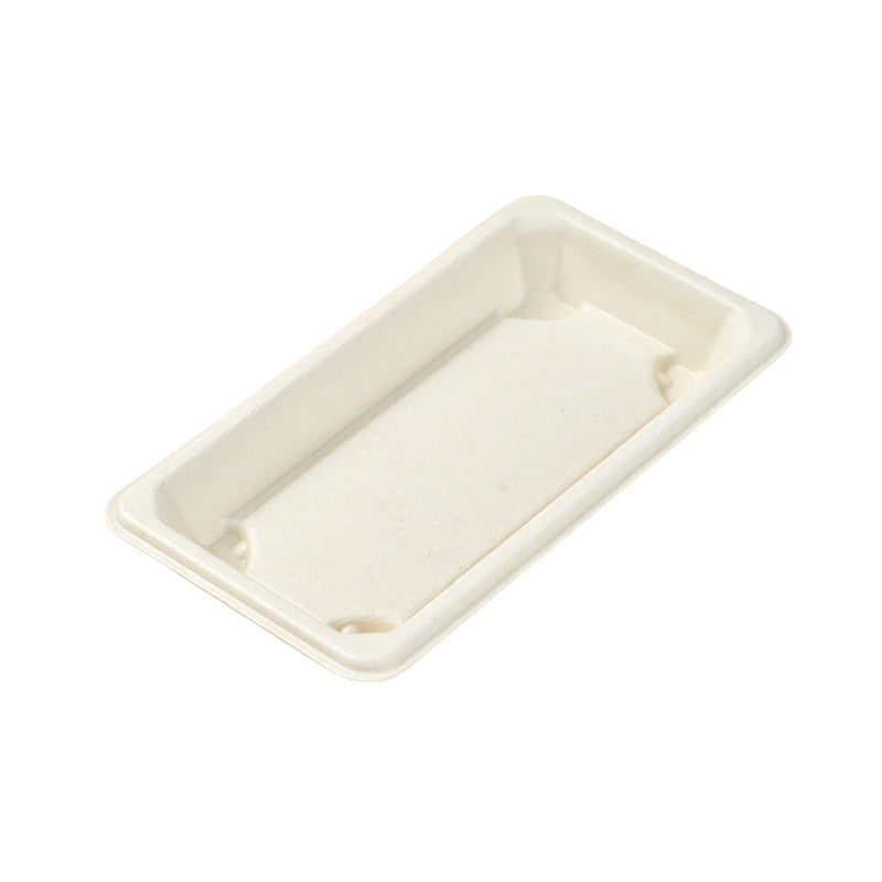 6.5"*4.5"*0.8" Sugarcane Sushi Tray - ST-08